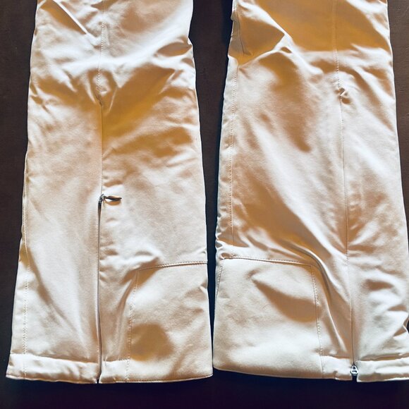 NEW Goldwinn Ladies White Ski Fitted Pants GTEC Stretch W/Black Suspenders - Picture 7 of 14